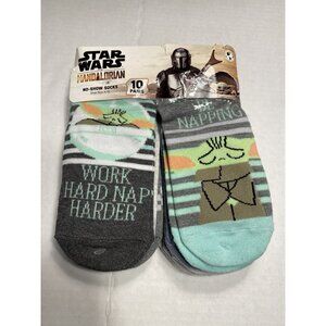 star wars mandalorian womens no show ankle socks 10 pairs shoe size 4-10